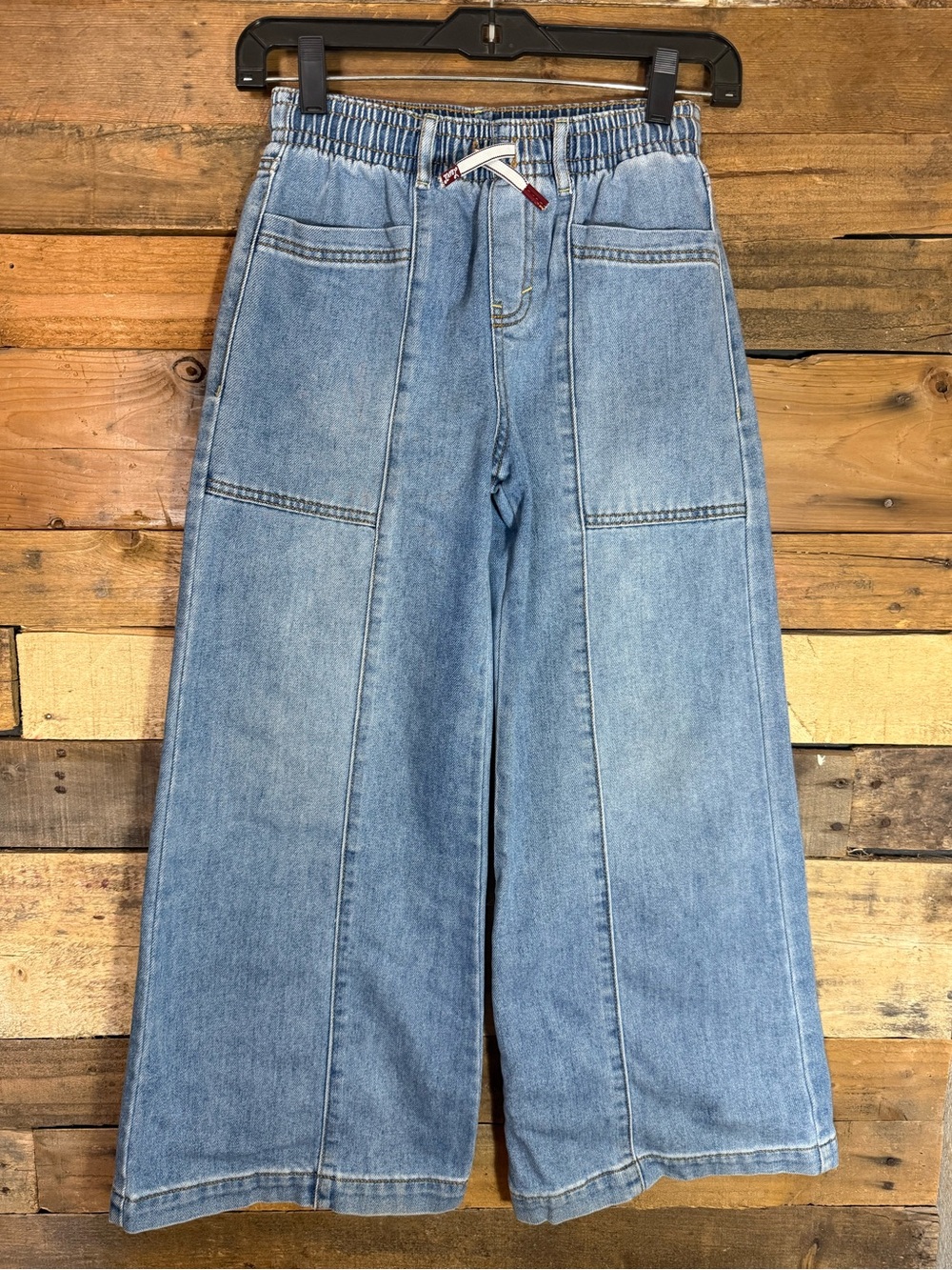 Levi's 94 Baggy Wide Leg Pull On Jeans Size M 10-11 Yrs Medium Wash Blue